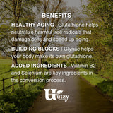 Utzy Naturals Antioxidant Blend Capsules with measuring spoon