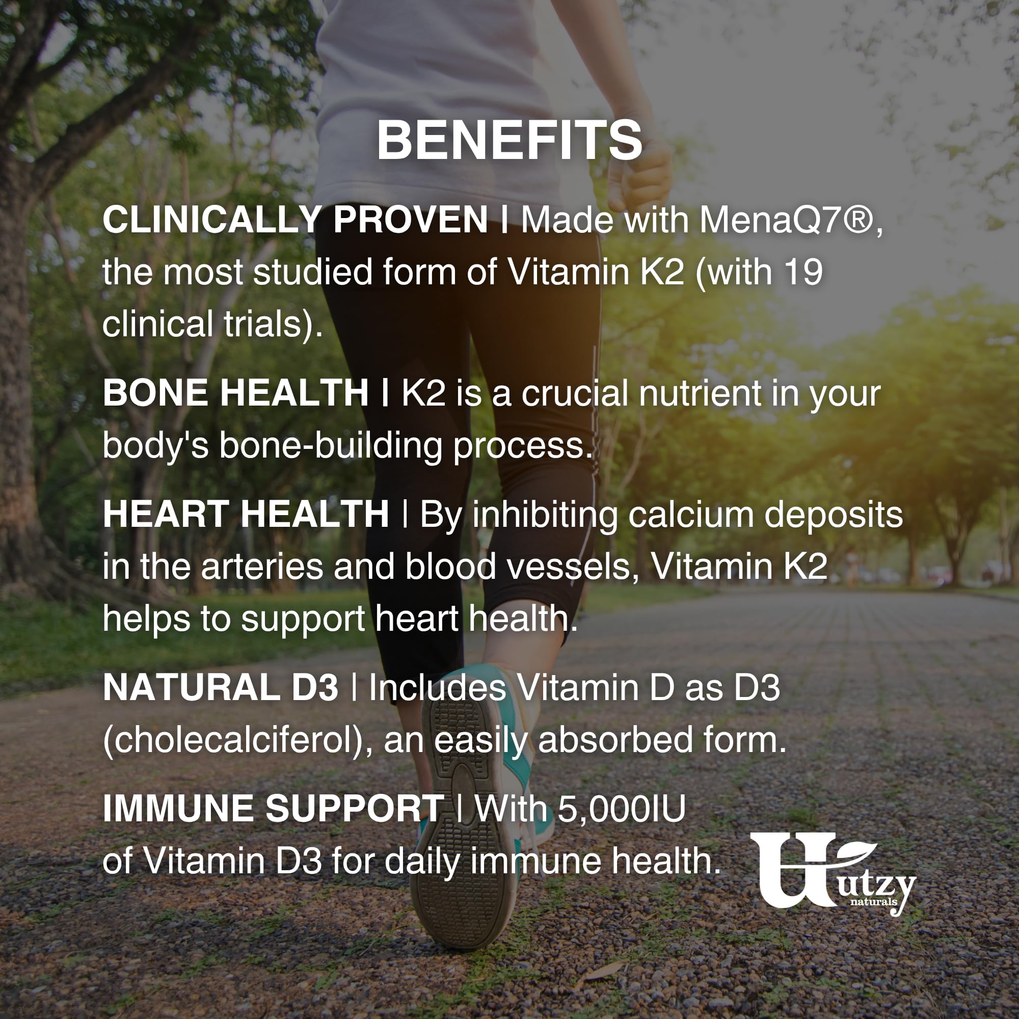 Utzy Naturals Vitamin D Supplement on a kitchen counter