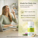 Uvora Milk Thistle 2.0 capsule bottle back view