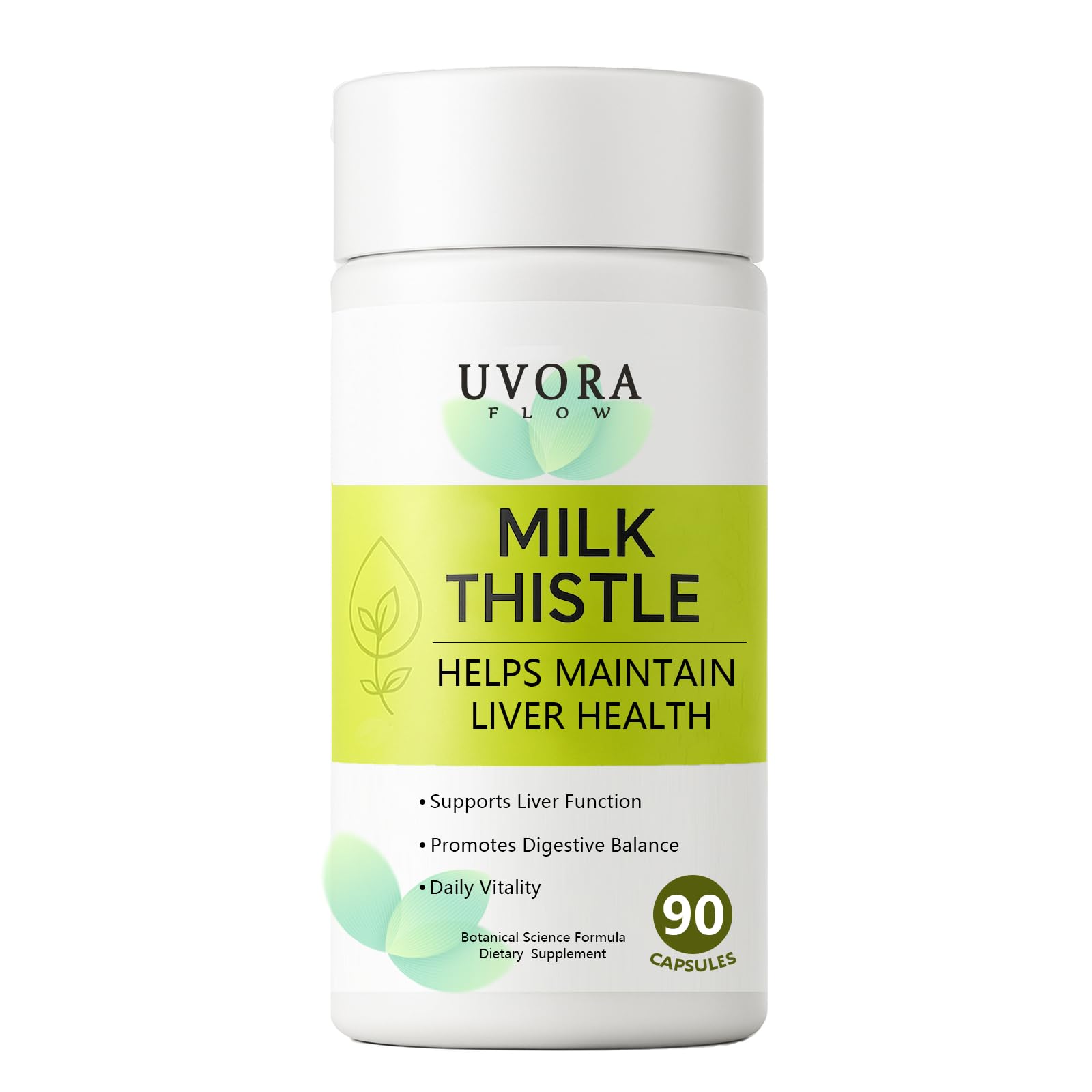 Uvora Milk Thistle 2.0 capsule bottle front view
