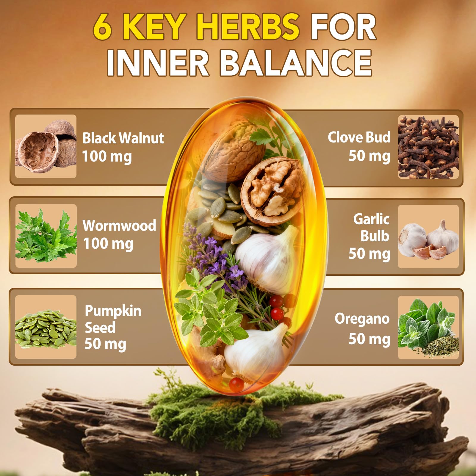 UXENPHXF Herbal Supplement 18-in-1 Complex softgels close-up