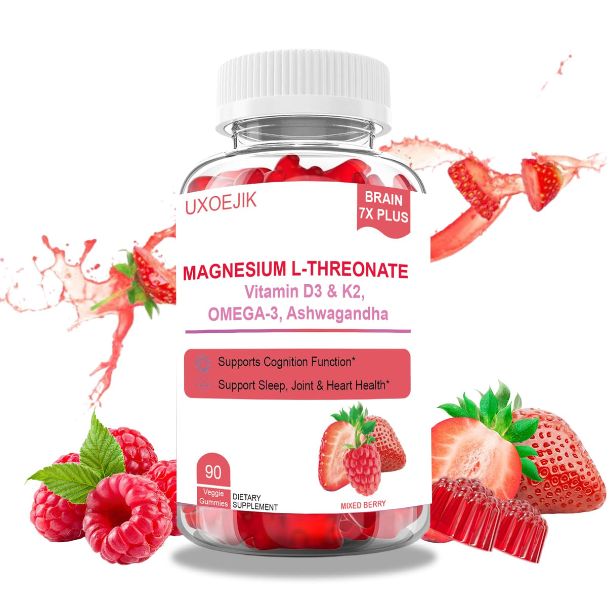 UXOEJIK Magnesium Gummies bottle front view
