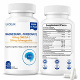 UXOEJIK Magnesium L-Threonate supplement front view with 60 capsules