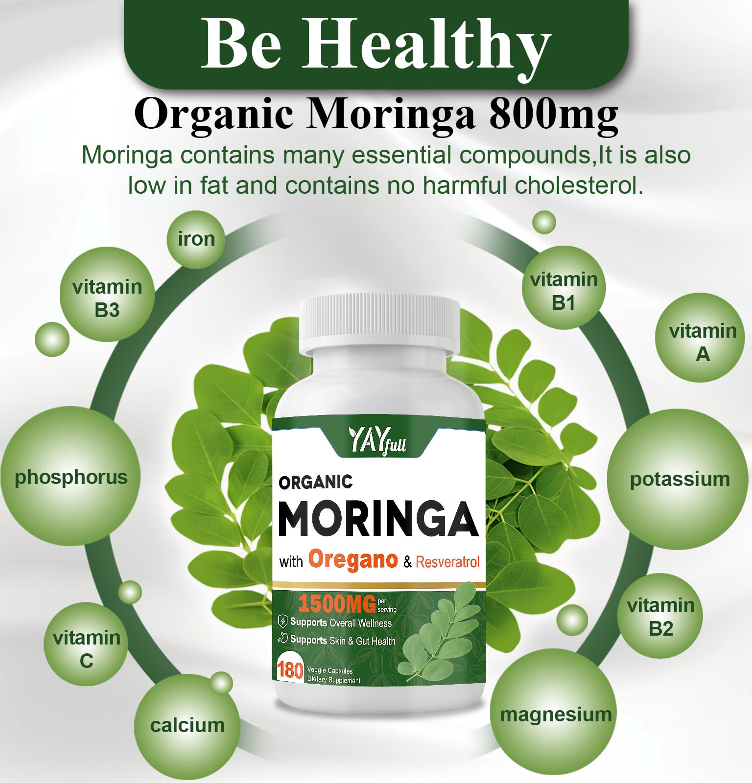 UXOEJIK Moringa Extract Capsules 8000mg lifestyle shot