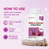 UXOEJIK Organic Saffron Supplement 100mg packaging details
