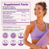 UXOEJIK Organic Saffron Supplement 100mg side view with label