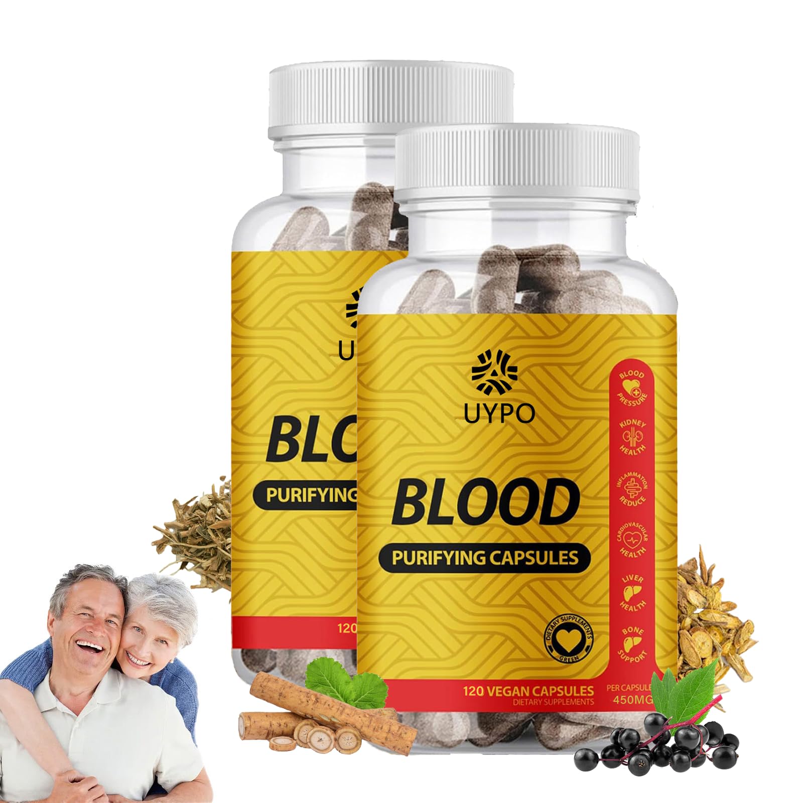 UYPO Daily Wellness Support Capsules front view