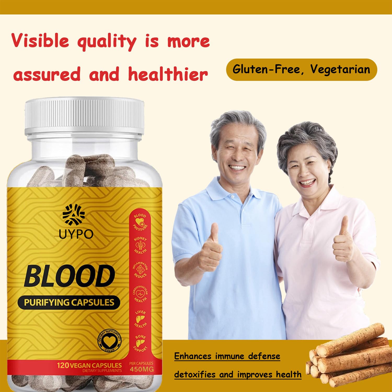 UYPO Daily Wellness Support Capsules on a table