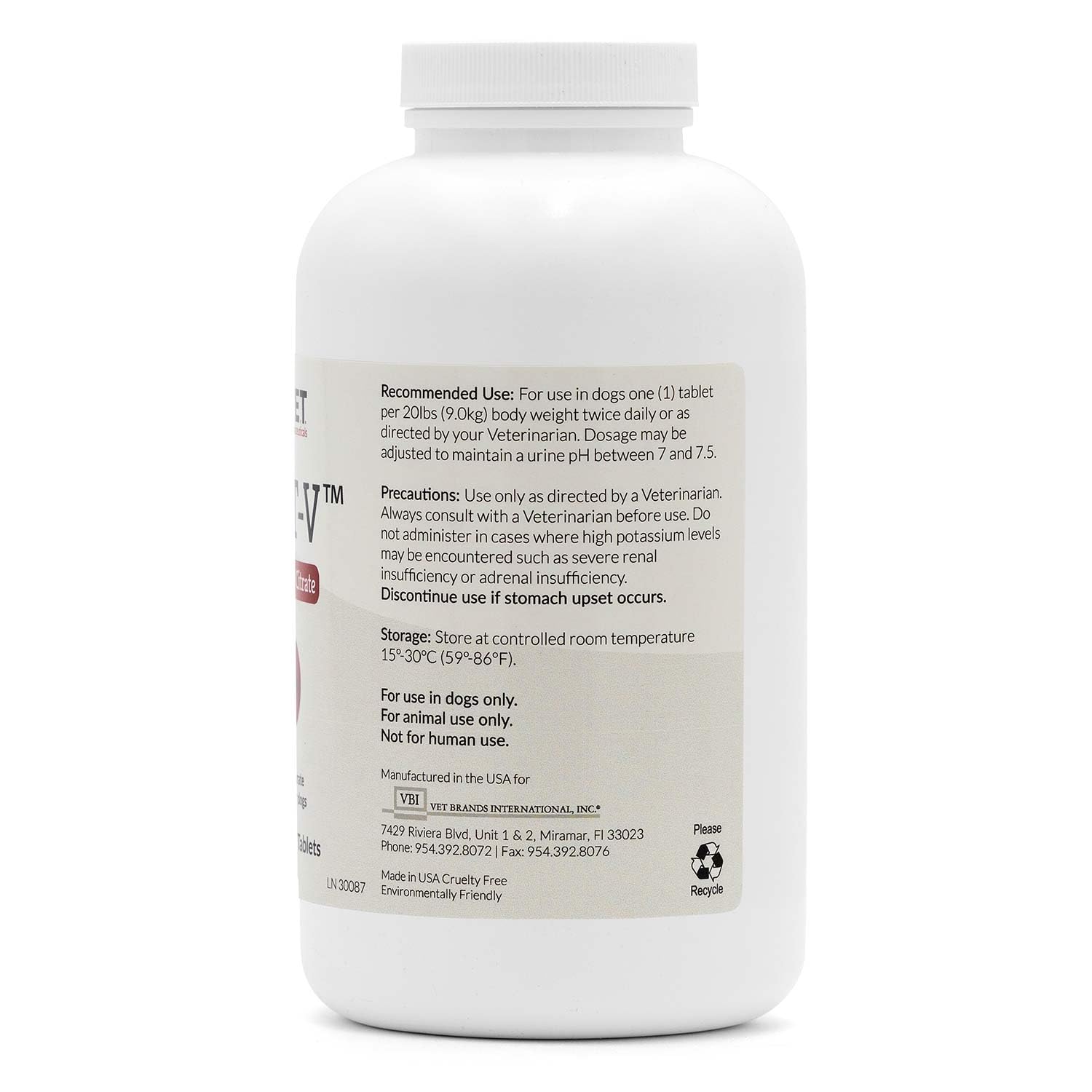 V.E.T. PHARMACEUTICALS K-CIT-V Potassium Citrate Tablets in hand