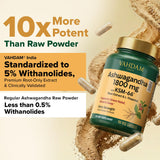 VAHDAM Ashwagandha Capsules 1800mg close-up of capsule