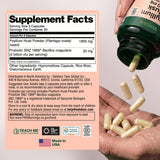 VAHDAM Psyllium Husk Capsules on a wooden table