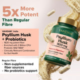 VAHDAM Psyllium Husk Capsules side view showing label