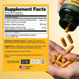 VAHDAM Turmeric Supplement capsules in hand