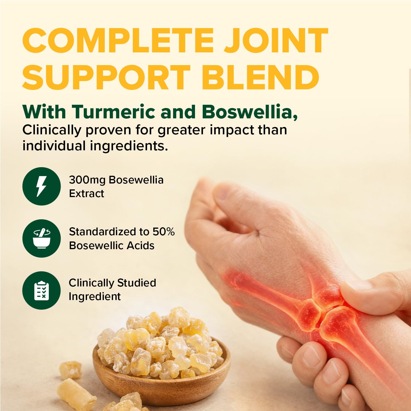 VAHDAM Turmeric Supplement capsules with herbal background