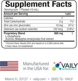 Vaily Liquid Glutathione Supplement with Vitamin C and Zinc