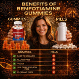VAITE Benfotiamine Gummies 320mg on a wooden table