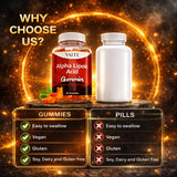 VAITE Chewable Alpha Lipoic Acid supplement on a wooden table