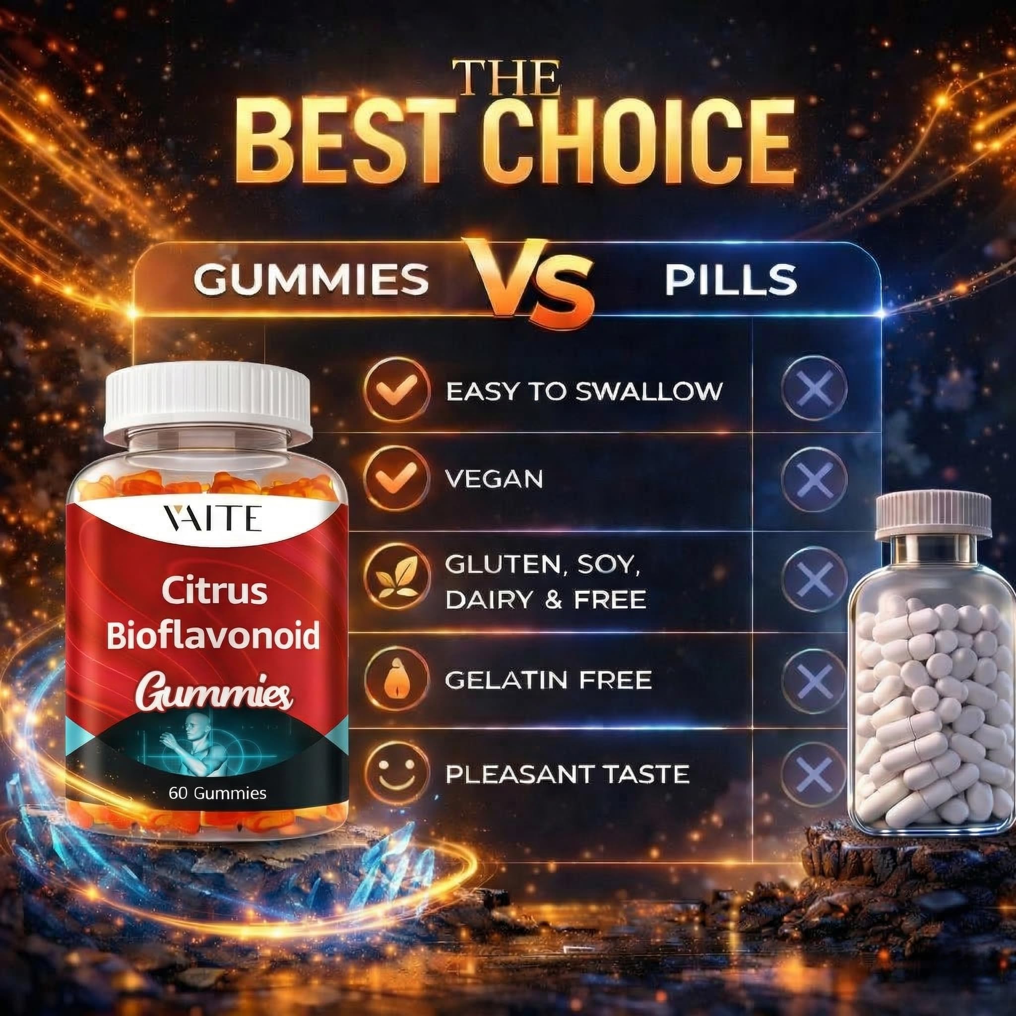 VAITE Citrus Bioflavonoid Complex chewable supplement lifestyle scene