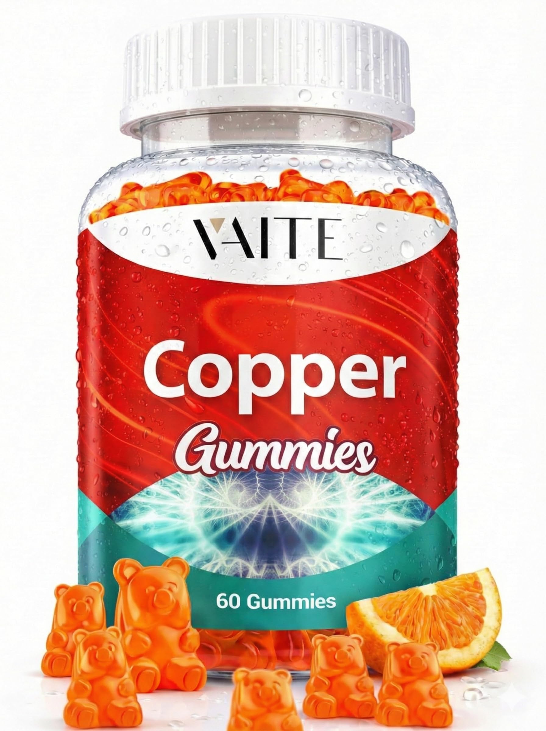 VAITE Copper Amino Acid Chelate Gummies front view with packaging