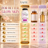 VAITE Daily Skin Support Capsules displayed with natural ingredients