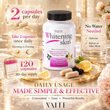 VAITE Daily Skin Support Capsules side view of the bottle