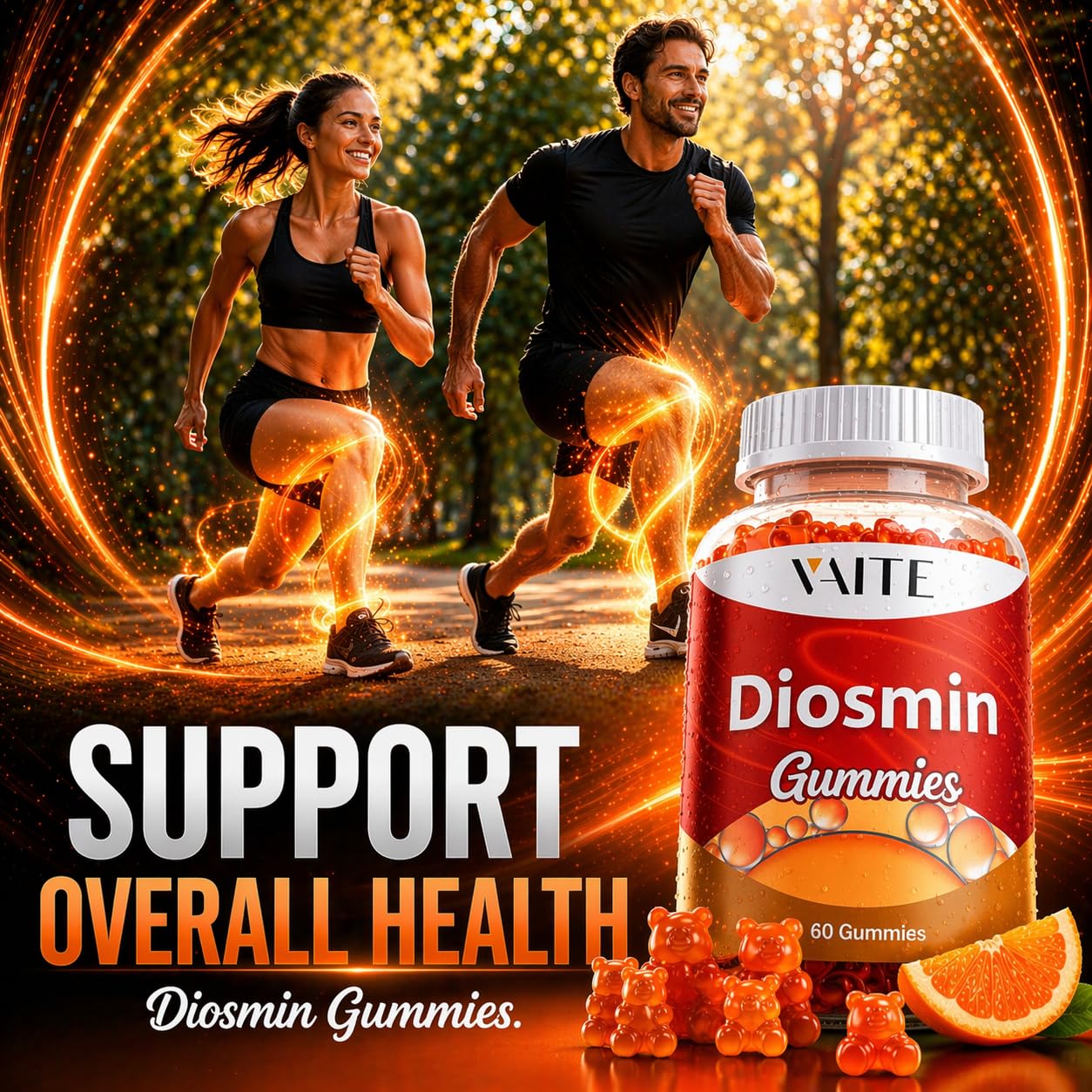 VAITE Diosmin Gummies 1000mg close-up of individual gummy