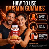 VAITE Diosmin Gummies 1000mg gummies in a bowl