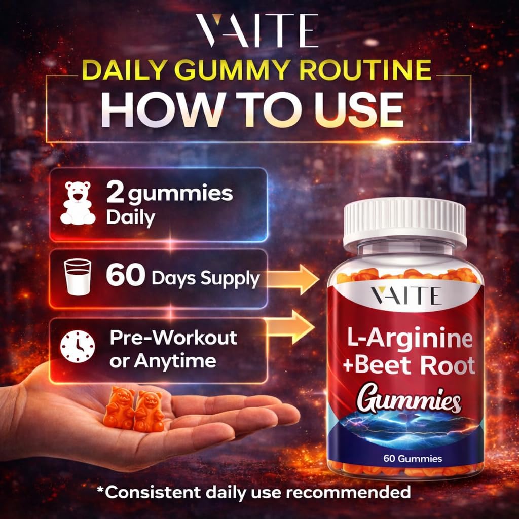 VAITE L-Arginine & Beet Root Gummies on a table