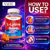 VAITE L-Lysine 1000mg Gummies on a wooden table