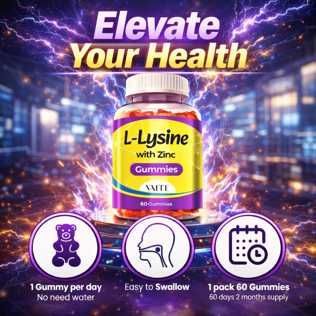 VAITE L-Lysine Gummies in a hand for size reference