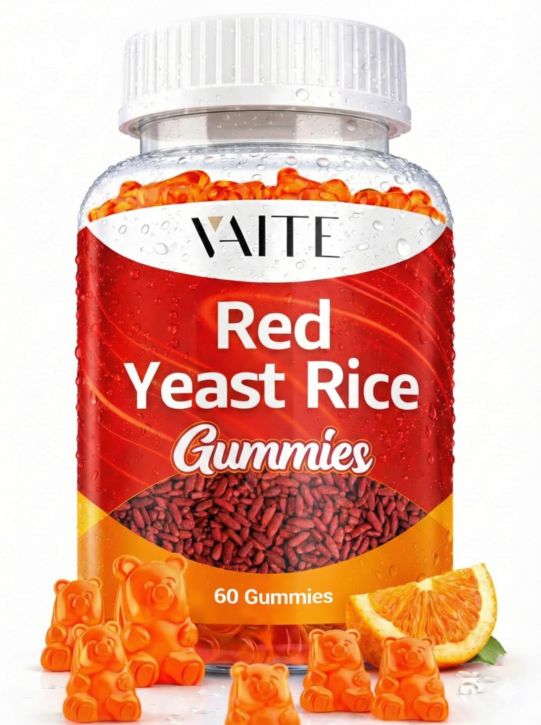 VAITE Red Yeast Rice Gummies front view with packaging