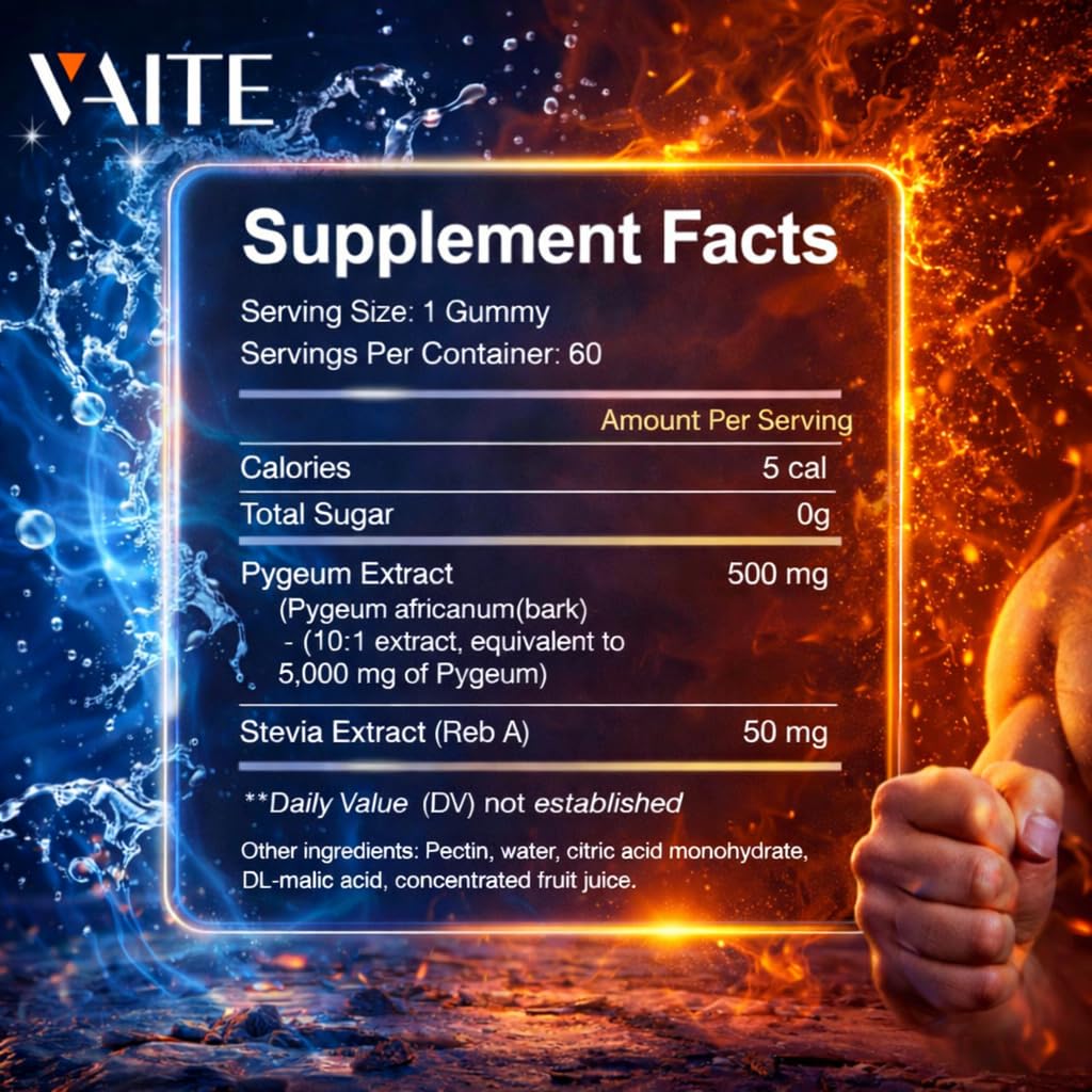 VAITE Saw Palmetto Gummies packaging side view
