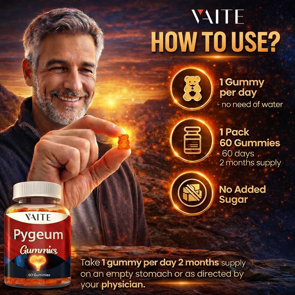 VAITE Saw Palmetto Gummies with a hand holding one