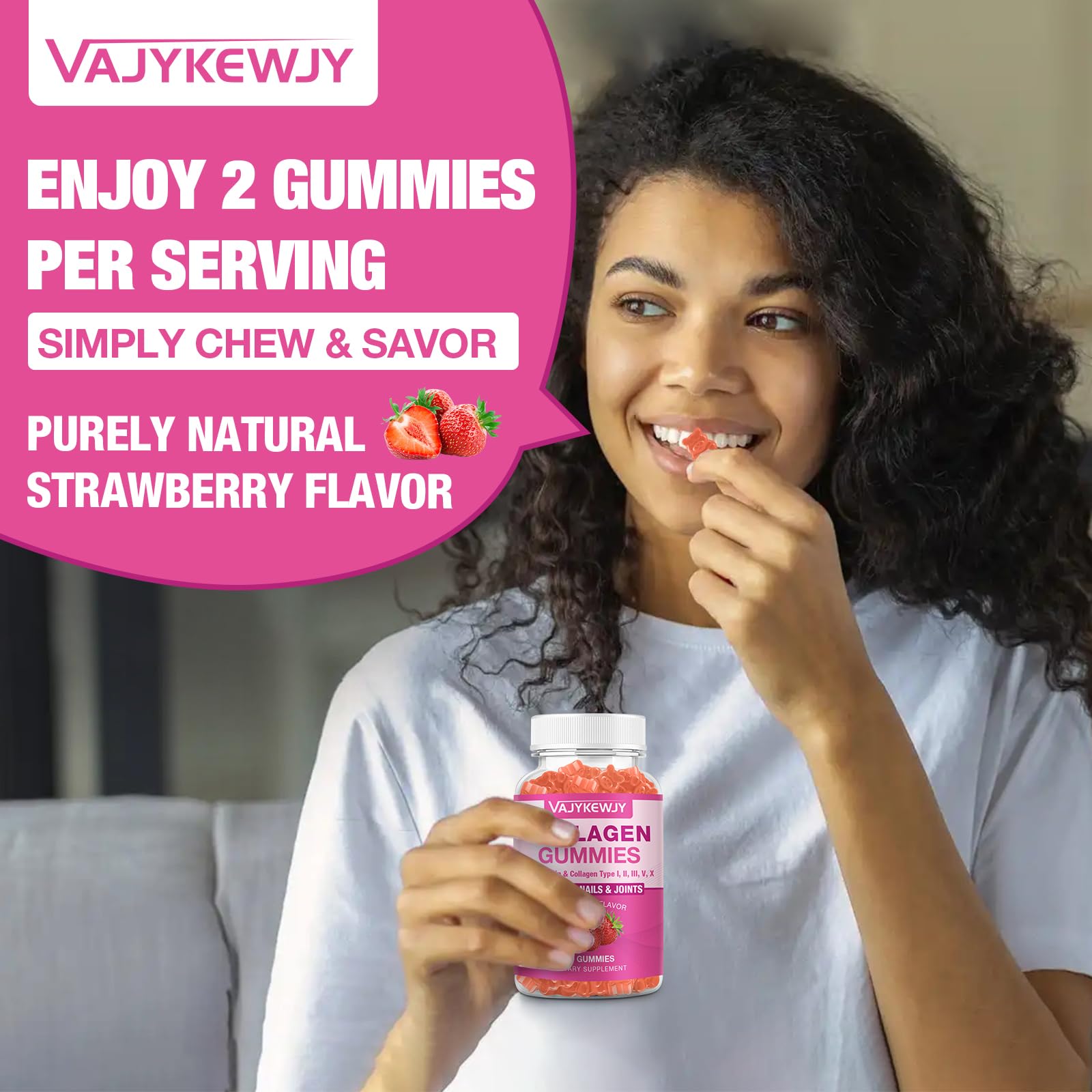 VAJYKEWJY Collagen Gummies ingredients list