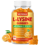 VAJYKEWJY L-Lysine Gummies bottle front view with mixed berry flavour
