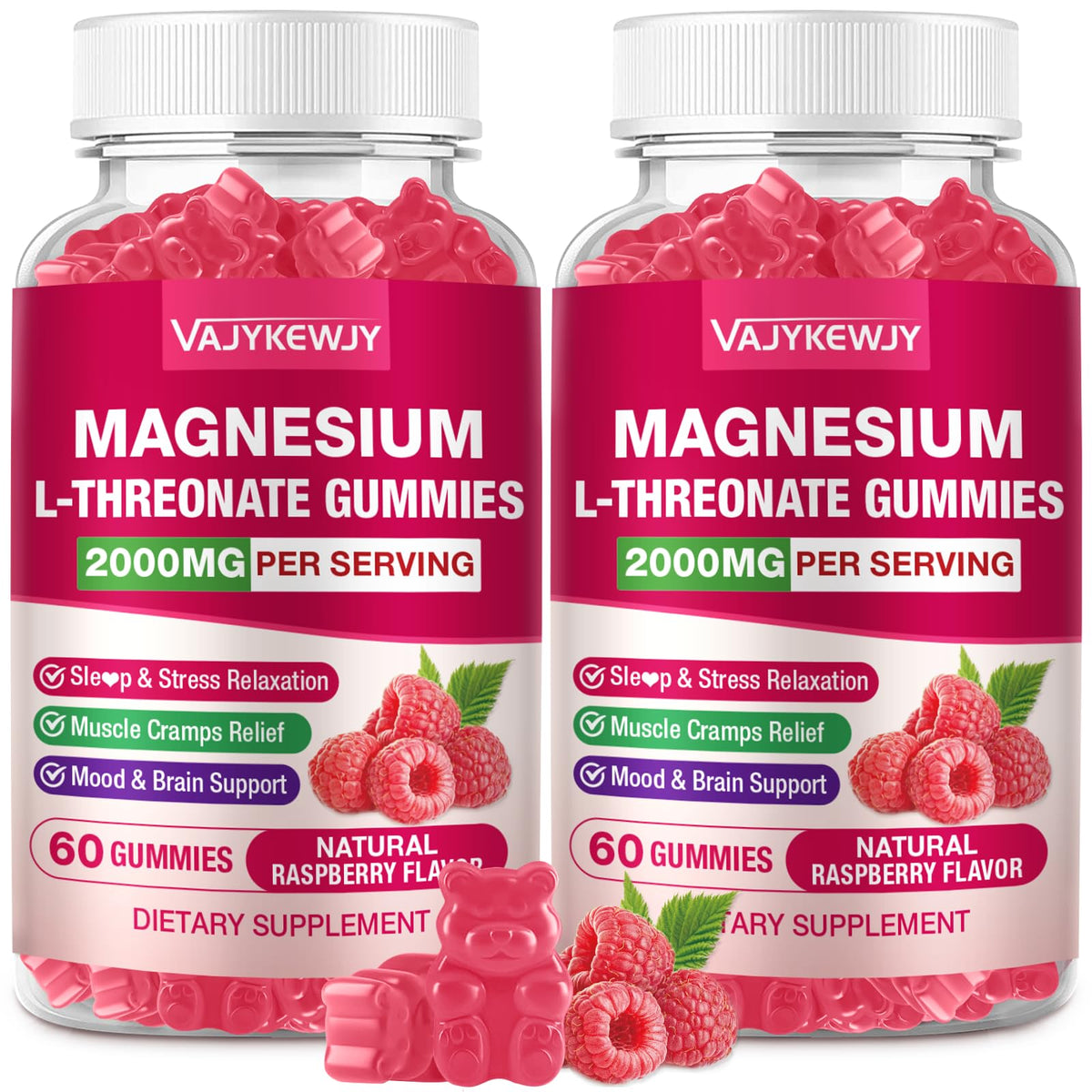VAJYKEWJY Magnesium L-Threonate Gummies front view