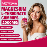 VAJYKEWJY Magnesium L-Threonate Gummies with fresh raspberries