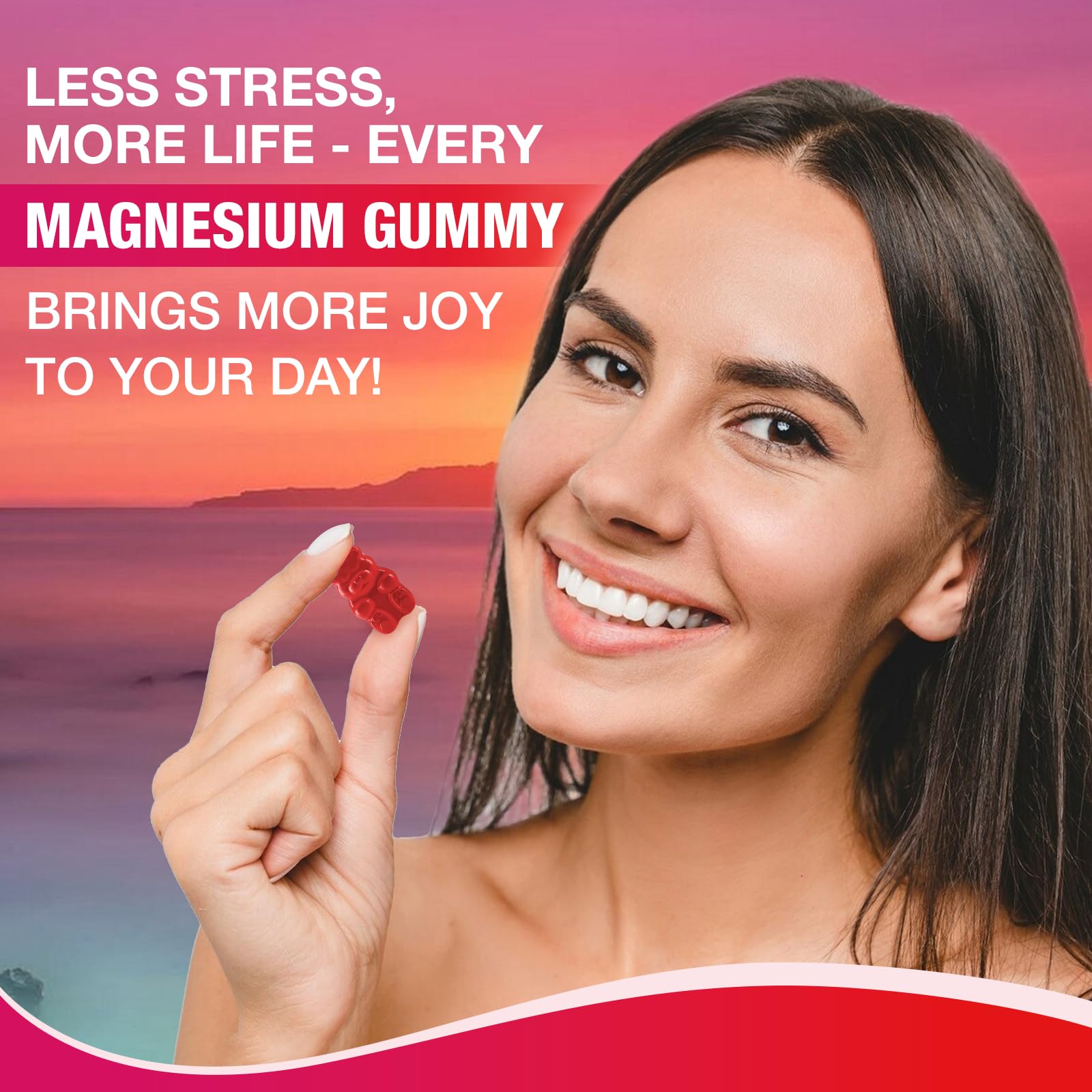 VAJYKEWJY Magnesium Oxide Gummies with a measuring spoon