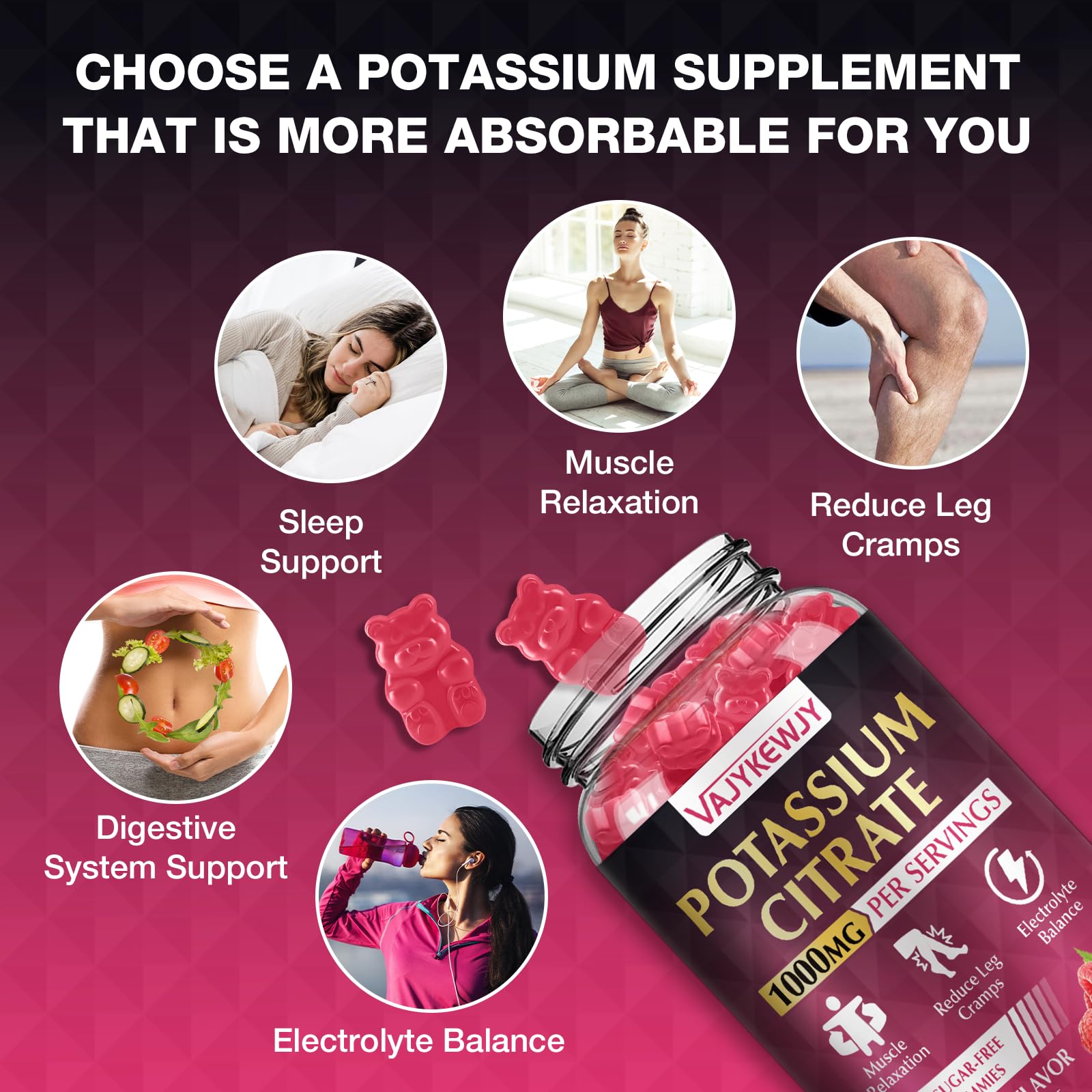 VAJYKEWJY Potassium Citrate Gummies nutritional information