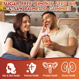 VAJYKEWJY Pumpkin Seed Oil & Saw Palmetto Gummies raspberry flavour