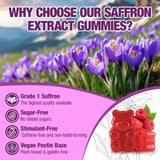 VAJYKEWJY Saffron Gummies bottle side view