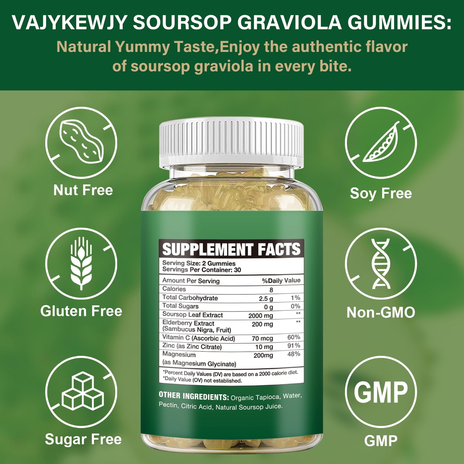 VAJYKEWJY Soursop Gummies packaging