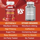 VAJYKEWJY Vitamin B2 Gummies with fresh strawberries