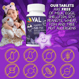 VAL Children's Magnesium Chewables 100mg blueberry yogurt flavour