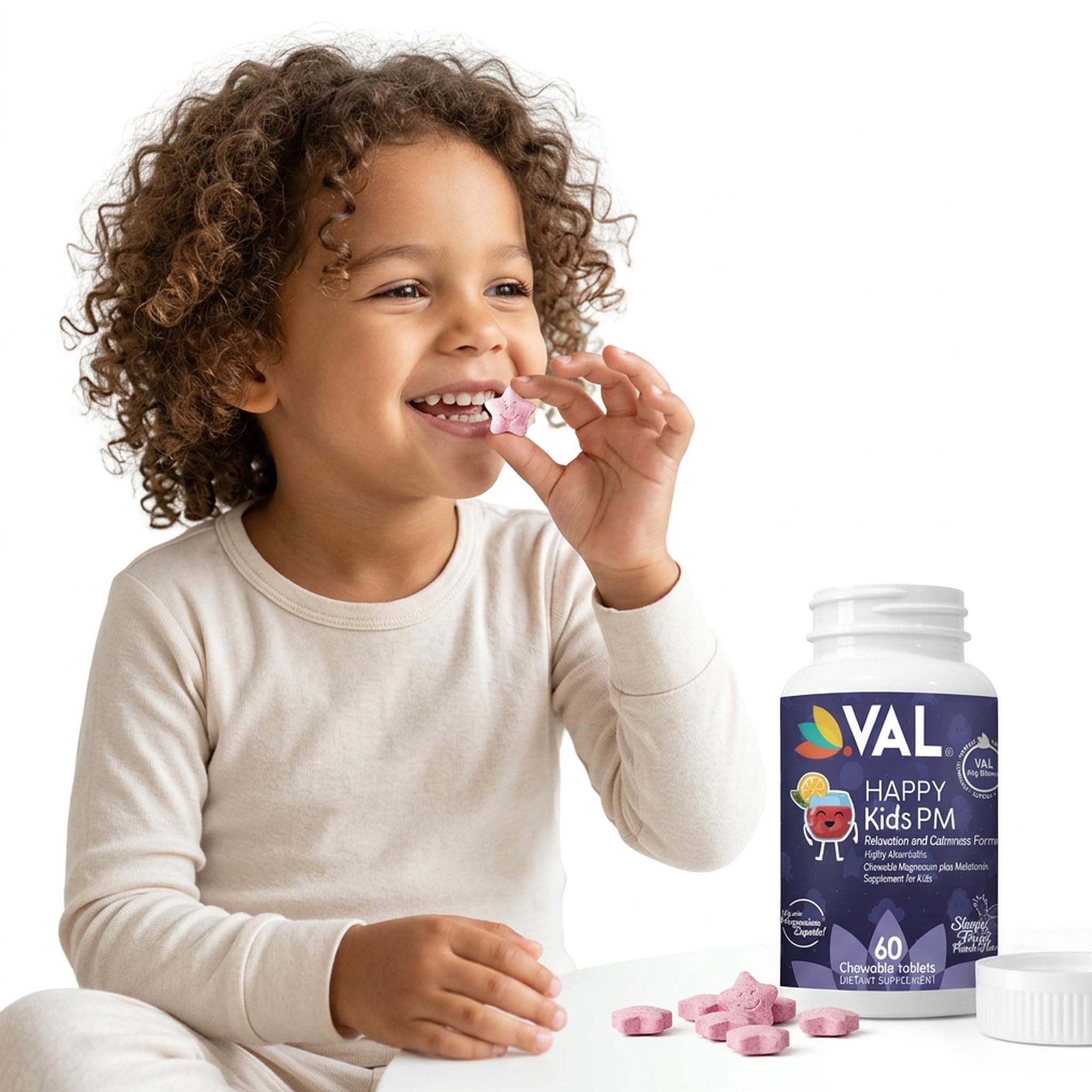 VAL Gentle for Kids star-shaped tablets in fruit punch flavour
