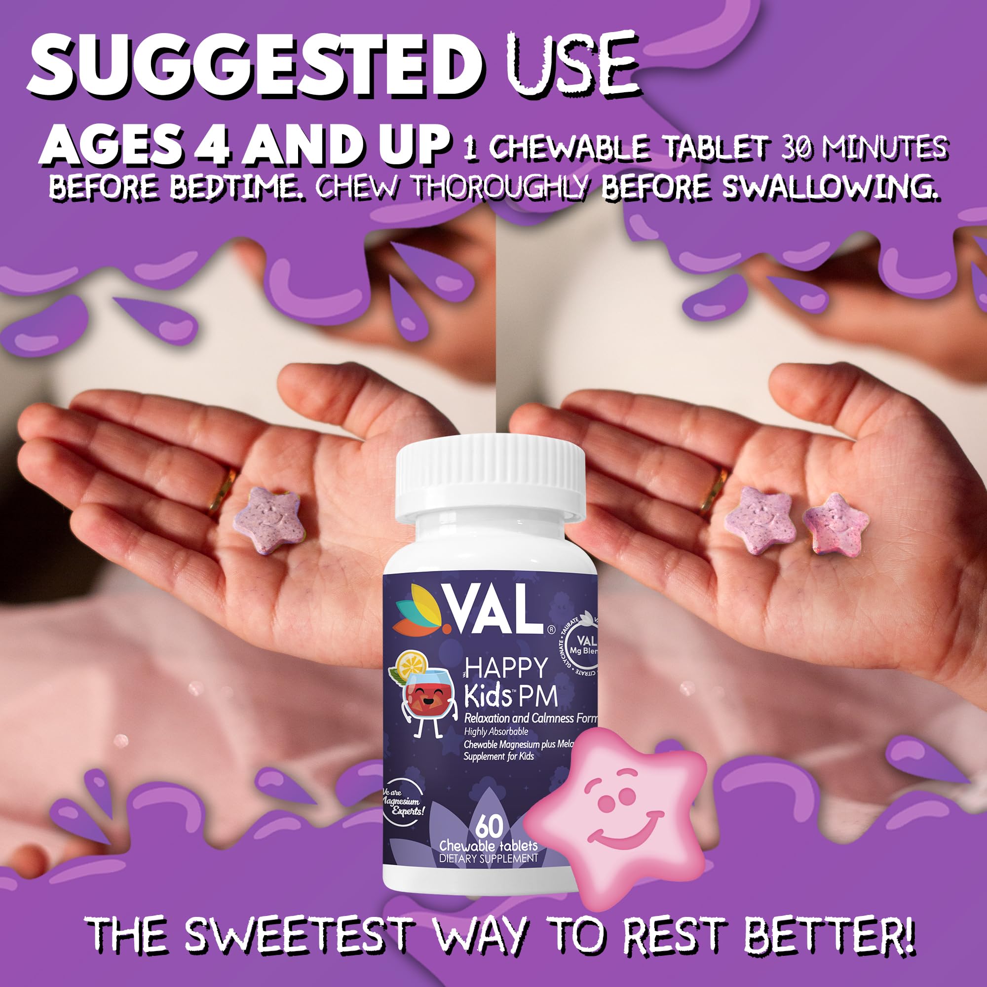 VAL Gentle for Kids tablets on a wooden table
