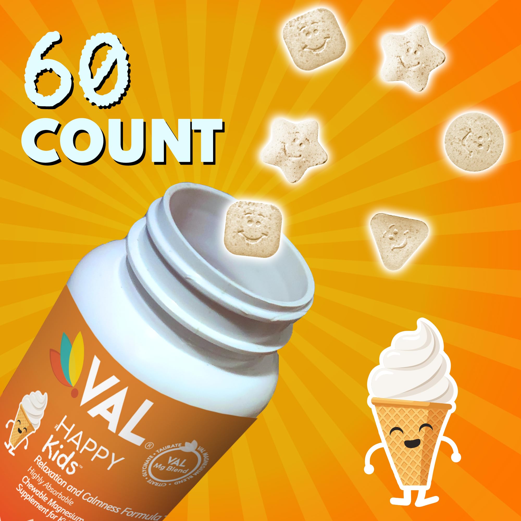 VAL Magnesium Chewable Tablets for Kids nutritional information
