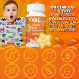 VAL Magnesium Chewable Tablets with a child-friendly backdrop