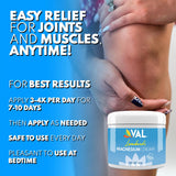 VAL Magnesium Cream 4800mg jar with lid open
