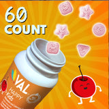 VAL Magnesium for Kids chewable tablets on a table